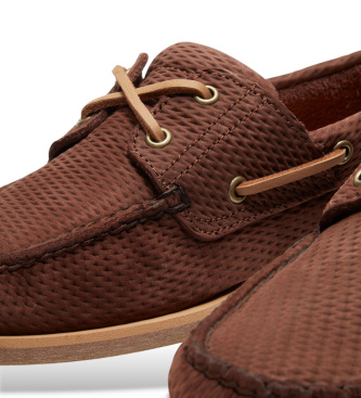 Timberland Classiche scarpe da barca in pelle con due occhielli, colore marrone Lake House