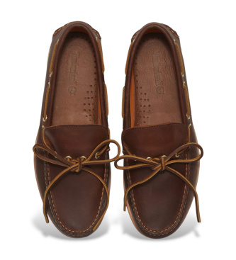 Timberland B�dsko i brunt, forarbejdet l�der