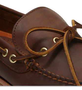 Timberland B�dsko i brunt, forarbejdet l�der