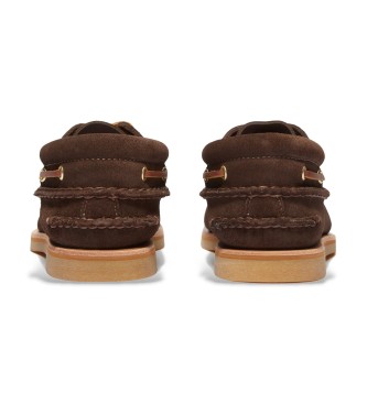Timberland Crafted brown leather boat shoes