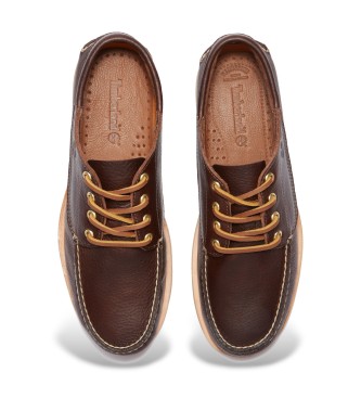 Timberland Scarpe da barca marroni lavorate a mano