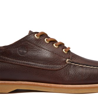 Timberland Scarpe da barca marroni lavorate a mano