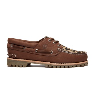 Timberland Noreen rjavi usnjeni mokasini, živalski tisk