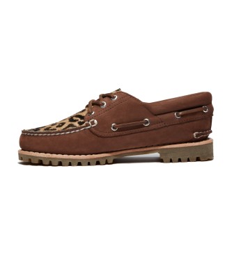 Timberland Noreen rjavi usnjeni mokasini, živalski tisk