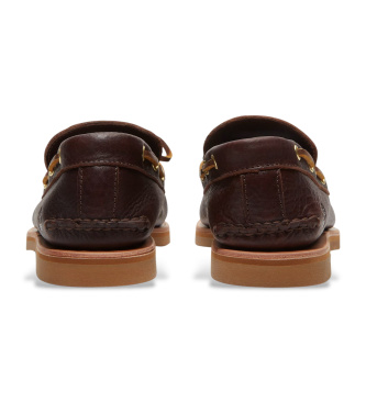 Timberland Scarpe da barca marroni lavorate a mano