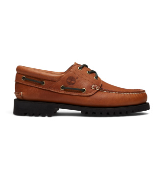 Timberland Náuticos de 3 ojales cosidos a mano Authentic marrón