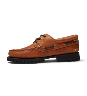 Timberland Náuticos de 3 ojales cosidos a mano Authentic marrón