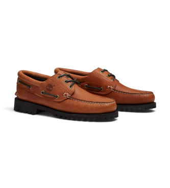 Timberland Náuticos de 3 ojales cosidos a mano Authentic marrón