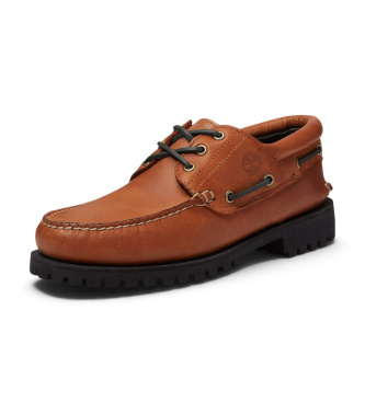 Timberland Náuticos de 3 ojales cosidos a mano Authentic marrón