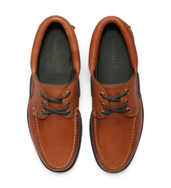 Timberland Náuticos de 3 ojales cosidos a mano Authentic marrón
