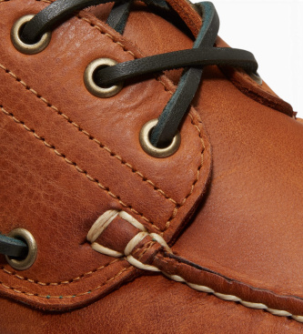 Timberland Náuticos de 3 ojales cosidos a mano Authentic marrón