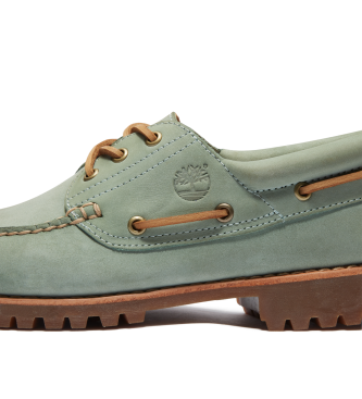 Timberland Avtentični usnjeni čevlji za čoln zelene barve