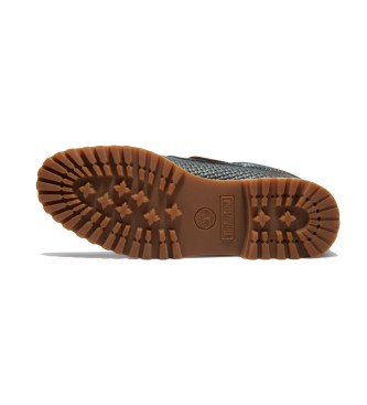 Timberland Scarpe da barca in pelle cucita a 3 occhielli verde scuro