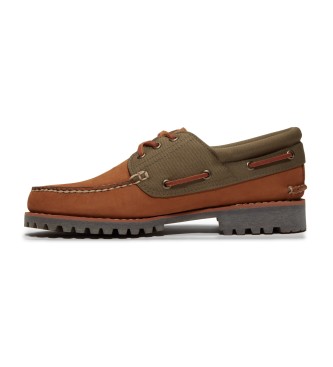Timberland Authentic brown leather boat shoes