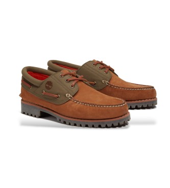 Timberland Authentic brown leather boat shoes