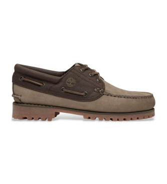 Timberland Autnticos sapatos de barco em pele verde cosidos  mo com 3 ilhs