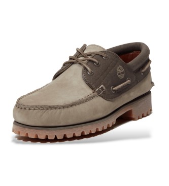 Timberland Autnticos sapatos de barco em pele verde cosidos  mo com 3 ilhs