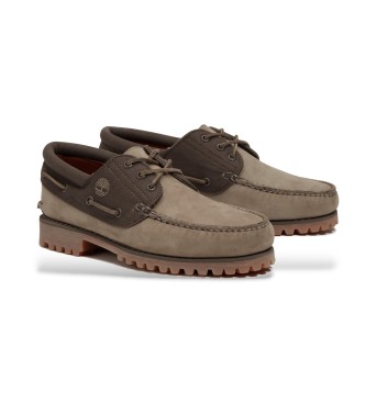 Timberland Autnticos sapatos de barco em pele verde cosidos  mo com 3 ilhs