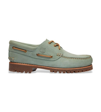 Timberland Avtentični usnjeni čevlji za čoln zelene barve