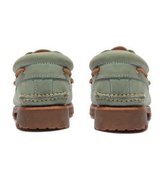 Timberland Avtentični usnjeni čevlji za čoln zelene barve