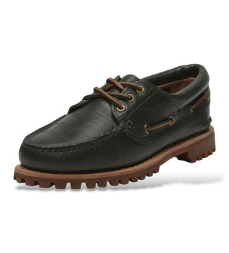Timberland Mocassini nautici in pelle Authentic verde