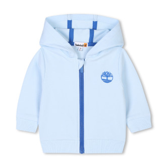 Timberland Hooded cardigan, T-shirt and trousers set light blue, white