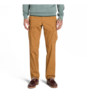 Timberland Pantaloni cargo in twill marrone Brookline