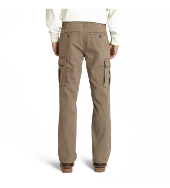 Timberland Pantaloni cargo in twill marrone Brookline