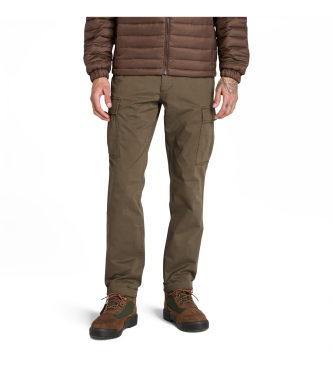 Timberland Pantaloni cargo in twill verde Brookline 