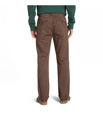 Timberland Ravne hlače chino Claremont rjave barve