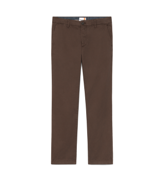 Timberland Ravne hlače chino Claremont rjave barve
