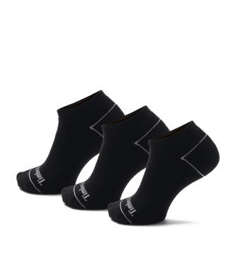 Timberland Conjunto de 3 pares de meias pretas Bowden invisveis acolchoadas