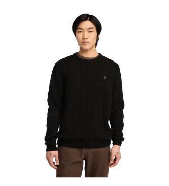 Timberland Phillips Brook Cable Crew Neck Pullover Schwarz/Pavement schwarz