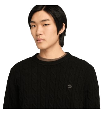 Timberland Phillips Brook Cable Crew Neck Pullover Schwarz/Pavement schwarz