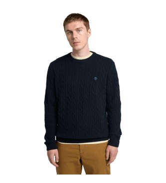 Timberland Phillips Brook navy gerippter Pullover mit Rundhalsausschnitt