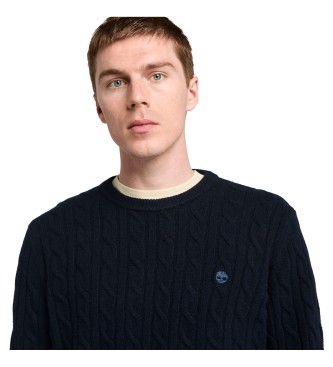 Timberland Phillips Brook navy gerippter Pullover mit Rundhalsausschnitt