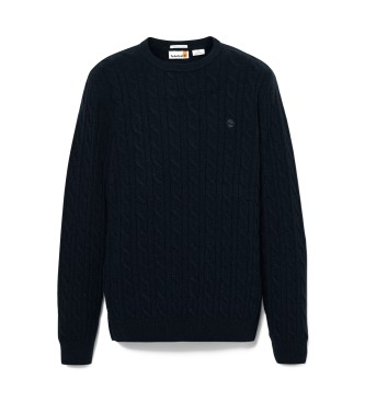 Timberland Phillips Brook navy gerippter Pullover mit Rundhalsausschnitt