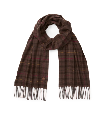 Timberland Braun karierter Strickschal