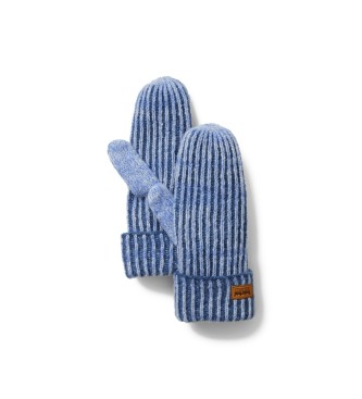 Timberland Blue checkered marbled mittens