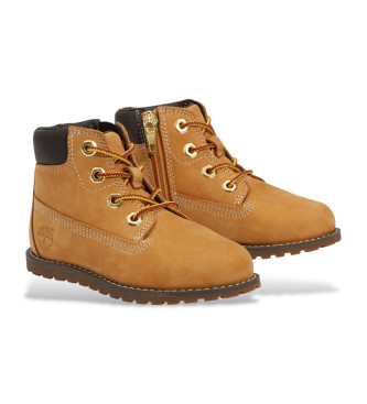 Timberland Brown Pokey Pine Leather Ankle Boots