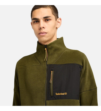 Timberland Pile misto Polartec con full zip verde  