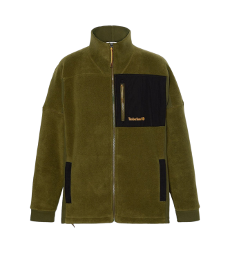 Timberland Polartec fleece met groene fleece voering met doorlopende ritssluiting  