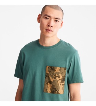 Timberland T-shirt Print Pocket vert