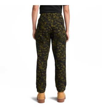 Timberland Pantaln estampado negro, verde  