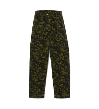 Timberland Pantaln estampado negro, verde  