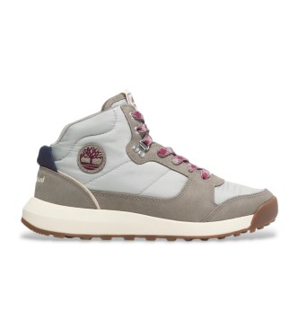 Timberland Retro Swift High Top Veterschoenen Lichtgrijs Geweven Lederen Sneakers