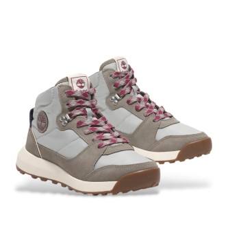 Timberland Sneaker alta retr Swift con lacci Sneakers in pelle intrecciata grigio chiaro