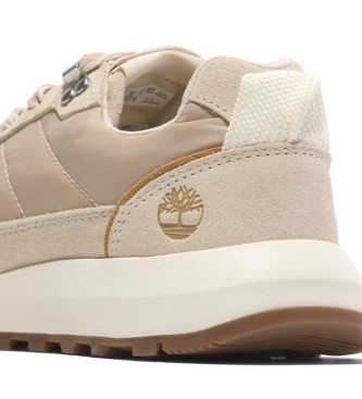 Timberland Beżowe skórzane buty sportowe Retro Swift Low