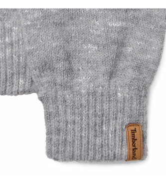 Timberland Guanti in maglia a coste grigi