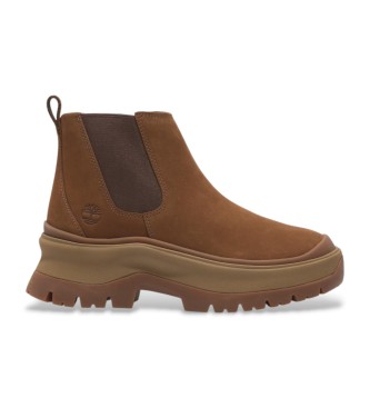 Timberland Brązowe skórzane buty za kostkę Roxie Lane